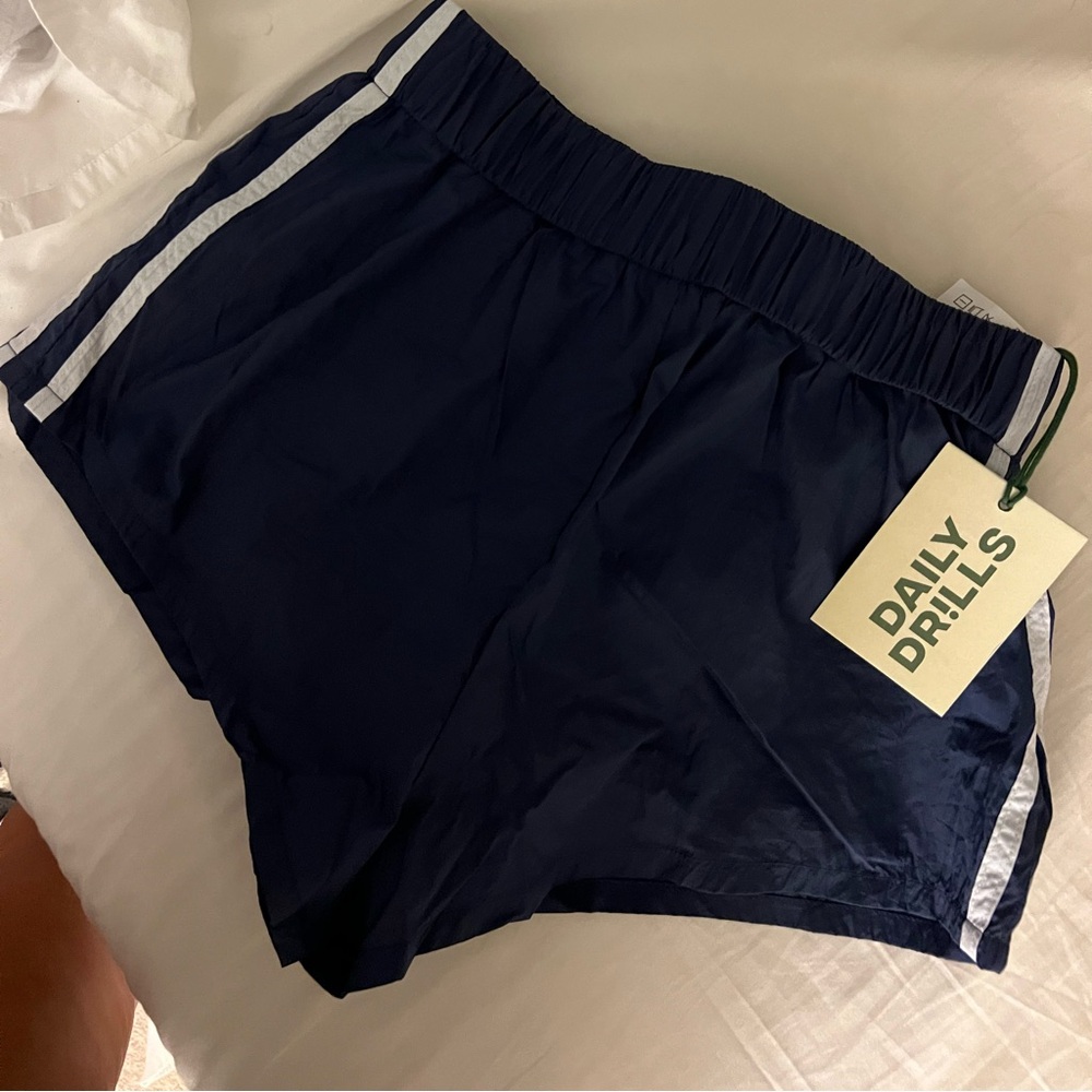 Daily Drills Super Bounce Shorts with Stripes - Navy